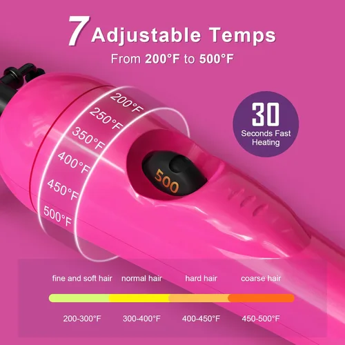 Miniatura 2 de Mini peine caliente rosa de 500 grados, peine de presión eléctrico de doble voltaje para cabello negro, peine alisador de cerámica portátil, enchufe