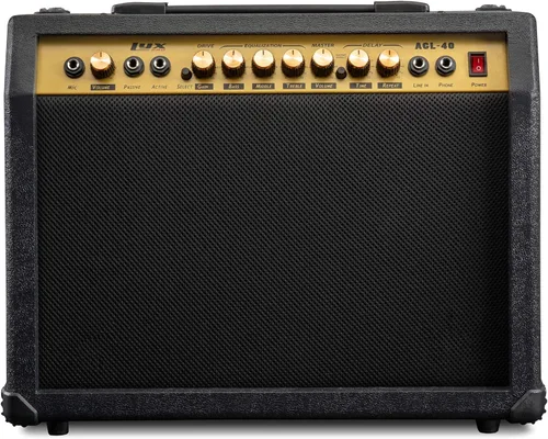 Miniatura 29 de LyxPro Amplificador de guitarra eléctrica de 20 W, altavoz incorporado, conector para auriculares y entrada auxiliar que incluye ganancia, graves