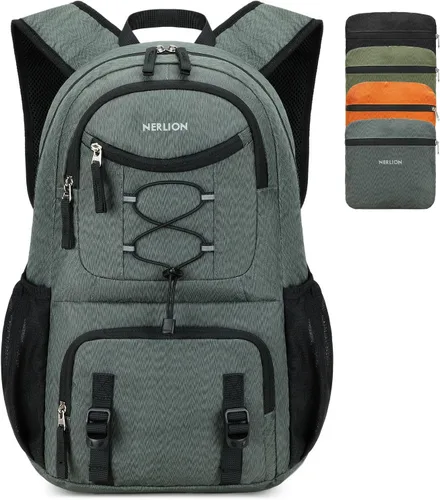 Miniatura 4 de Nerlion - Mochila de viaje ligera y plegable de 35 litros para hombres y mujeres, para campamento, impermeable, al aire libre, senderismo, mochila