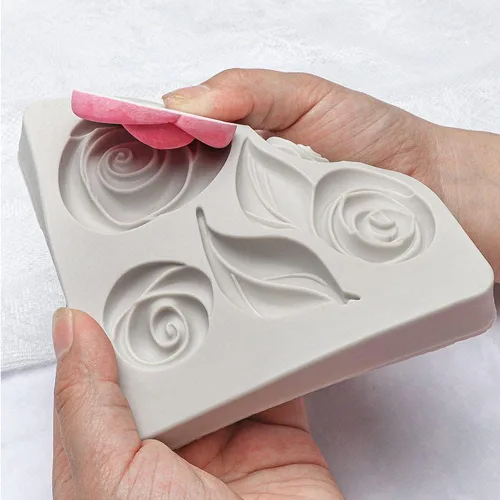 Miniatura 6 de Molde de silicona para hojas de rosa, moldes para fondant, herramientas de decoración de pasteles, herramientas de decoración de tartas, moldes