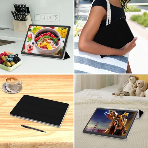 Miniatura 7 de 2025 Android 12 Tablets 10.1 Octa-Core 2 en 1 Tablet 64 GB + 512 GB Expandir incluye funda, teclado, lápiz capacitivo, cámara dual 13+5, pantalla