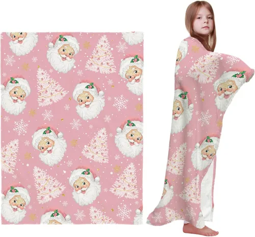 Miniatura 74 de Mantas de Tiro de Muñeco de Nieve de Navidad, Manta de Vellón Suave de Vacaciones de Invierno Decorativa para Hogar Sofá Sillón Silla Sala de Estar