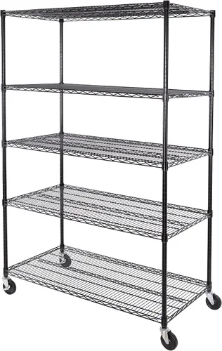 Seville Classics UltraDurable - Estante de alambre de acero sólido NSF resistente, organizador para garaje, almacén, oficina, restaurante, aula,