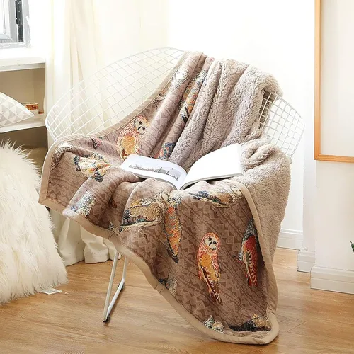 Miniatura 56 de UKELER - Manta Boho Sherpa 60" x 50" - Mantas de franela suaves y esponjosas para cama/sofá/oficina/camping A-bohemio