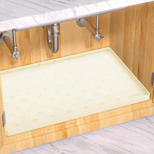 Miniatura 19 de Sdpeia - Tapete para debajo del fregadero, tapete impermeable de silicona mejorado, para proteger los gabinetes de cocina, organizadores y alacenas