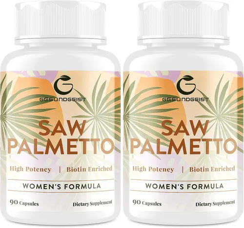 Miniatura 7 de Saw Palmetto para la pérdida de cabello de las mujeres, bloqueador DHT con mezcla 5 en 1 para el crecimiento del cabello, la piel y las uñas