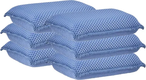 Miracle - Esponjas de microfibra para cocina, antiarañazos, limpieza multiusos de platos, sartenes y encimeras, lavable a máquina, paquete de 6 por