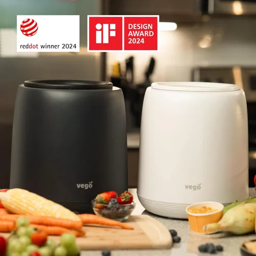 Miniatura 2 de Vego Compostador de Cocina, Compostador Eléctrico de Mostrador 4L, 5 Modos, Contenedor de Compost Inteligente Basado en Peso con App, Sin Olor