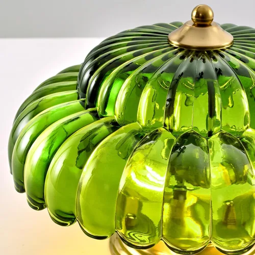 Miniatura 5 de Lámpara de Techo Moderna Semiempotrada, Luminaria de Techo de 3 Luces Negra Cerca del Techo con Pantalla de Vidrio Verde para Sala de Estar