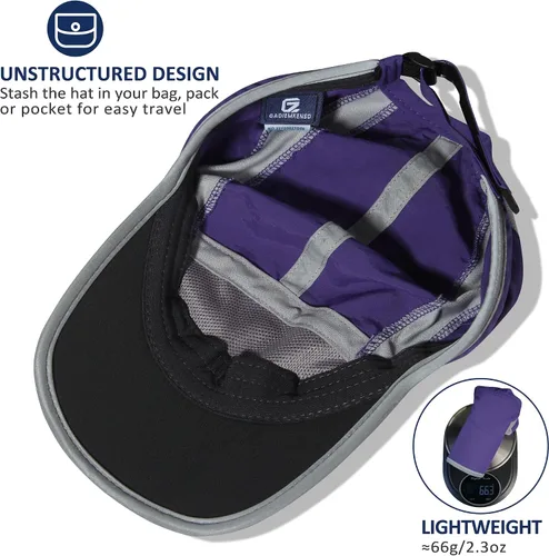 Miniatura 4 de GADIEMKENSD Sombrero reflectante plegable para exteriores, diseño sin estructura, protección solar UPF 50+, sombreros deportivos para mujeres