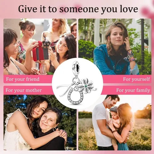 Miniatura 6 de CYCUFF Abalorios de plata de ley 925 adecuados para collares de dijes, pulseras, abalorios, joyería de regalo para mujeres, familiares y amigas