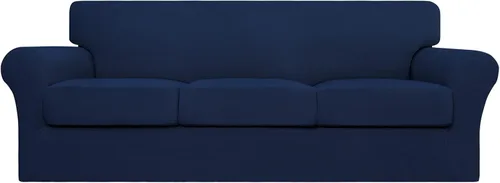 Easy Going - Funda elástica para sofá, lavable, para 3 cojines separados, tela elástica de licra estilo Jacquard, protector de muebles, para niños