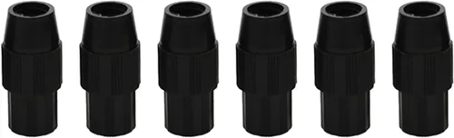 6 unidades de conector de tubo telescópico reductor, localizador de poste de red, adaptador de tubo telescópico, hebilla de bloqueo fijo, piezas de