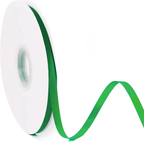 Miniatura 35 de Cinta de satén de color liso verde manzana de 1-1/2 pulgadas x 50 yardas, cinta de tela de poliéster de alta densidad de doble cara para envolver