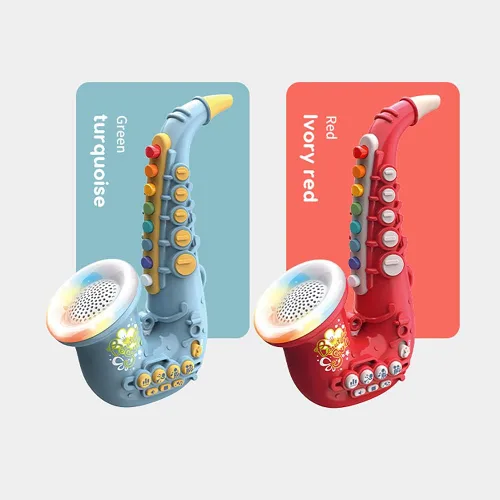 Miniatura 2 de Smaroll Juguetes de Saxofón para Niños con Luz y Sonido, Juguetes Educativos Multifuncionales, Instrumento Musical para Juguete Temprano para Niñas