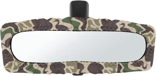 Miniatura 21 de Funda para espejo retrovisor de automóvil con estampado de vaca negro, protector de espejo retrovisor automático elástico