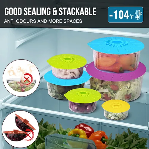 Miniatura 4 de Elegante Live – Conjunto de 5 cubiertas para alimentos, para microondas 5pcs Multi