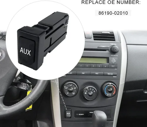 Miniatura 6 de RLP Puerto Auxiliar de Reemplazo 86190-02010 Compatible con Corolla Tundra Camry RAV4 Tacoma Highlander Sienna Kit de Adaptador de Entrada de Audio
