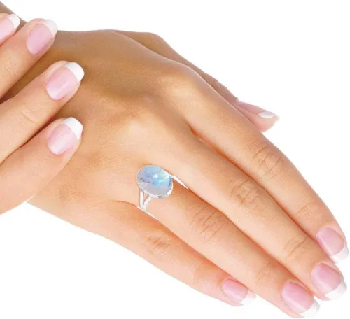 Miniatura 2 de Jeweloporium Anillo de plata de ley 925 maciza, hecho a mano para mujer