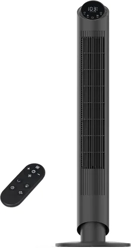 hykolity Ventilador de torre de 40 pulgadas para dormitorio, ventilador oscilante de 90°, ultra silencioso de 28 dB, ventilador de piso sin aspas de
