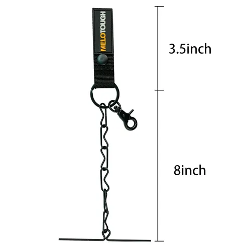 Miniatura 3 de MELOTOUGH Tanga de cinta para cinturón de herramientas, cintura electricistas, cadena con llavero y gancho a presión de gatillo, 1 paquete