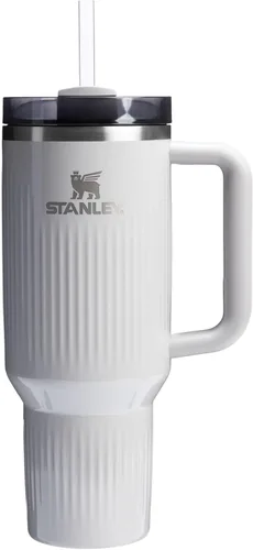 Miniatura 130 de Stanley Quencher H2.0 - Vaso de acero inoxidable con asa, pajilla y tapa FlowState giratoria de 3 posiciones; aislamiento térmico, sin BPA; apto