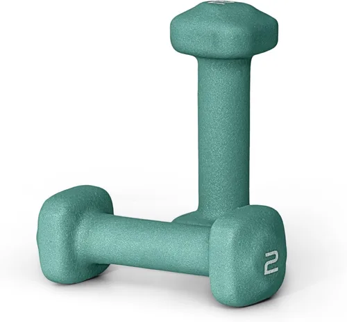 Miniatura 14 de Tone Fitness Pares de Mancuernas de Pesas de Neopreno con Cabeza Cuadrada Antirrodamiento Múltiples Opciones Azul
