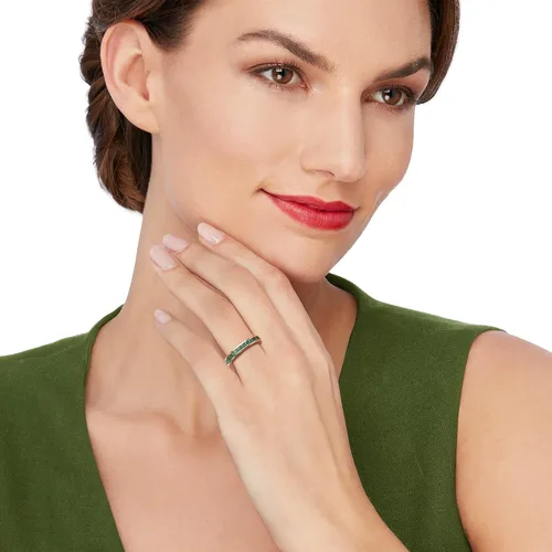 Miniatura 2 de Ross-Simons Anillo de eternidad esmeralda de 1,10 qt t en oro amarillo de 14 quilates, Gema, Esmeralda