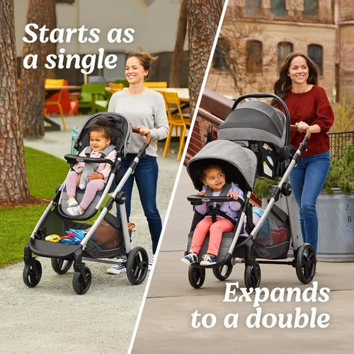 Miniatura 3 de Graco Modes Nest2Grow Carriola de bebé, Asiento ajustable Slide2Me, 4 modos de uso desde silla de auto para bebé hasta carriola doble, Maison