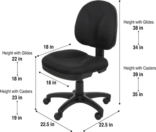 Miniatura 5 de OEF Furnishings OEFCTC Comfort Series - Silla de trabajo (sin brazos, altura estándar)