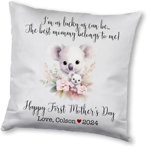 Miniatura 16 de Happy Mother's Day Koala Design, First Mother's Day Custom Pillowcase, Personalized Mother's Day Pillowcase, Gift for Mom, Home Decor