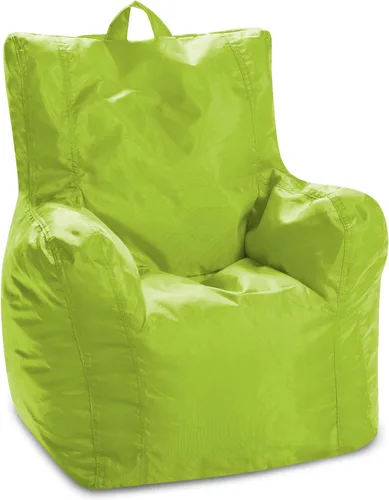 Miniatura 140 de Posh Beanbags - Sillón puff grande, 38 pulgadas, color azul rey sólido Nylon suave - Azul real