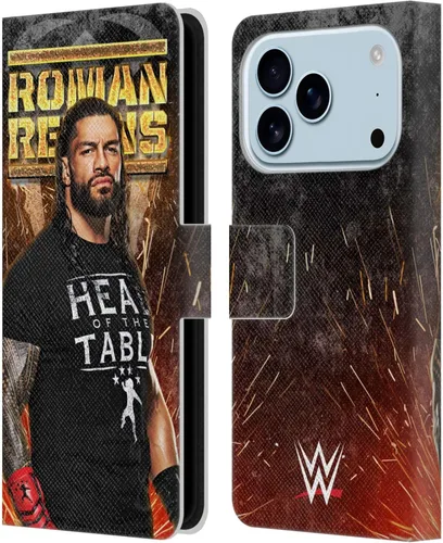 Miniatura 44 de Head Case Designs Officially Licensed WWE Distressed Logo Roman Reigns Leather Wallet Case Compatible with Apple iPhone 11