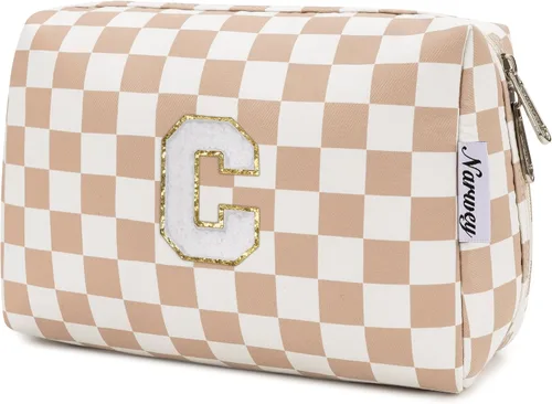 Miniatura 62 de Narwey Bolsa de maquillaje con inicial, regalos de graduación para adolescentes, niñas, niños y adolescentes, cosas de moda de 6 a 18 años, bolsa