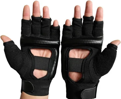 Miniatura 5 de Guantes de taekwondo para hombre y niños, saco de boxeo, artes marciales, artes marciales, artes marciales, lucha, grappling, Muay Thai, Negro
