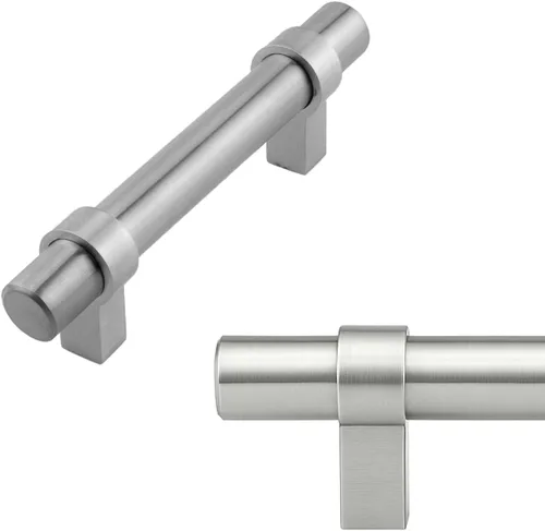 Miniatura 12 de Modket Paquete de 1 manija estilo barra europea de oro cepillado para gabinete de acero inoxidable 304 de 2 pulgadas