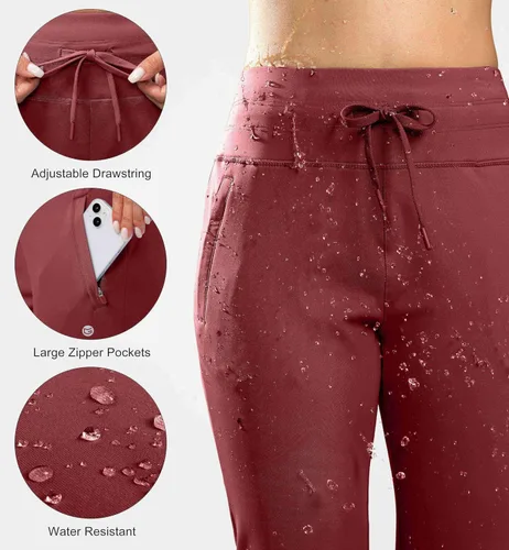 Miniatura 56 de G Gradual Pantalones deportivos con forro polar para mujer, de cintura alta, resistentes al agua, térmicos, para invierno, correr, senderismo