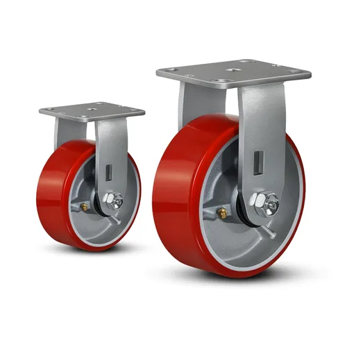 Miniatura 65 de Ruedas industriales de 4 x 2 pulgadas, ruedas resistentes, ruedas de poliuretano, capacidad de hasta 3200 libras. Uso para camión de plataforma