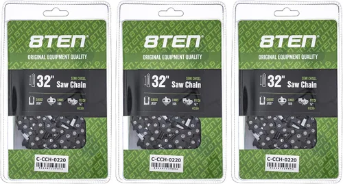 Miniatura 11 de 8TEN Cadena de motosierra semi cincel de 6 pulgadas .050 1/4 42 DL para Worx WG320 Black & Decker LLP120 (paquete de 3)
