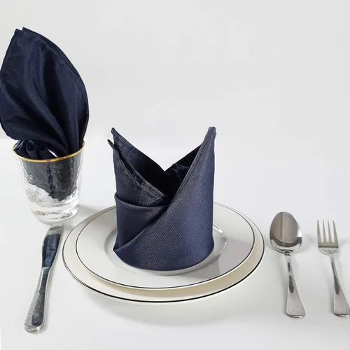 Miniatura 5 de Servilletas de tela de 17 x 17 pulgadas, lavables de poliéster, servilletas de mesa suaves para bodas, fiestas, cenas, banquetes