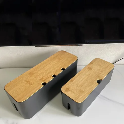 Miniatura 7 de Caja de organización de cables, organizador de rayas eléctricas, caja organizadora de cables, oculta y oculta las regletas de alimentación y cables