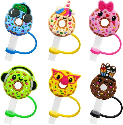 Miniatura 15 de 6 fundas de silicona para pajilla, tapas de pajilla, tapones reutilizables para pajilla, tapones de paja de silicona, fundas para popote de Cubierta
