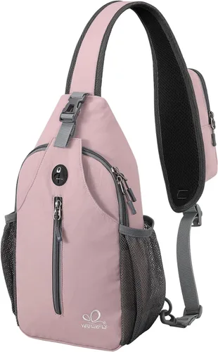 Miniatura 20 de WATERFLY Bolsa pequeña de senderismo: mochila cruzada para el pecho, mochila para hombres y mujeres con correa de hombro agradable a la piel