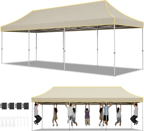 Miniatura 22 de Hoteel 10x15 Pop Up Canopy Tent Heavy Duty with 4 Sidewalls, Waterproof Party Tent, Easy Set-up Commercial Instant Tents with Roller Bag & Sandbags