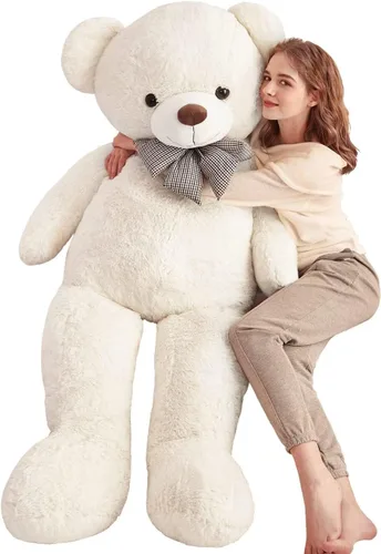 Miniatura 19 de IKASA Oso de Peluche Gigante Animal de Peluche Juguete de Felpa, 47 pulgadas Grande Lindo Jumbo Juguetes Suaves, Enorme Gran Esponjoso Gordo Negro