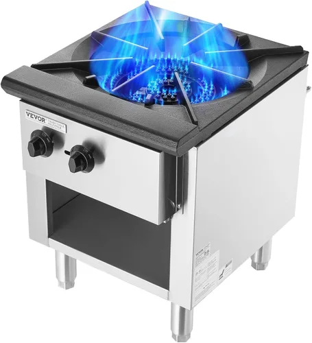 VEVOR Estufa de gas comercial con gabinete, estufa de gas natural y propano para encimera, placa caliente de gas de acero inoxidable, equipo de