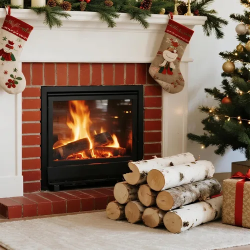 Miniatura 2 de Sancodee Paquete de 12 Troncos de Abedul Blanco para Chimenea - Ramas de Abedul Decorativas Naturales para Repisa de Chimenea, Chimenea Falsa