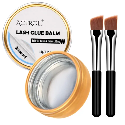 Miniatura 7 de ACTROL Bálsamo de pegamento para levantar pestañas, permanente, aloe de sujeción fuerte, para pestañas y cejas, pegamento para cejas adhesivo