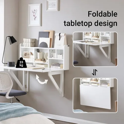 Miniatura 3 de Haotian Murphy FWT20-HG - Mesa plegable para cocina y comedor, color gris