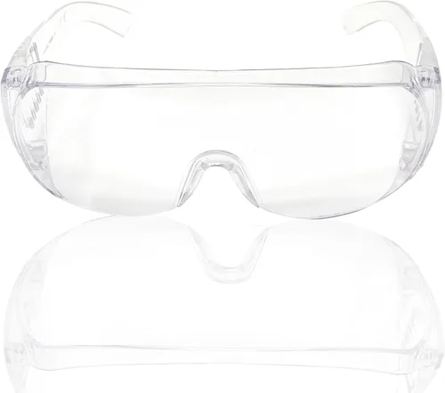 Miniatura 3 de EMI # 412 - Lentes de seguridad transparentes para usar sobre lentes, antivaho y antiarañazos, para profesionales médicos, laboratorios y lugares
